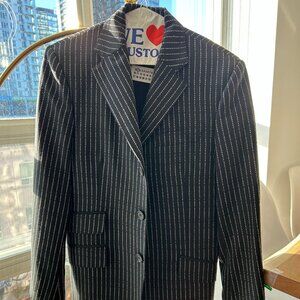 Maison margiela logo striped design blazer, classic fit
